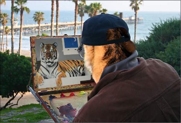 Creation of Tiger Art: Step 6